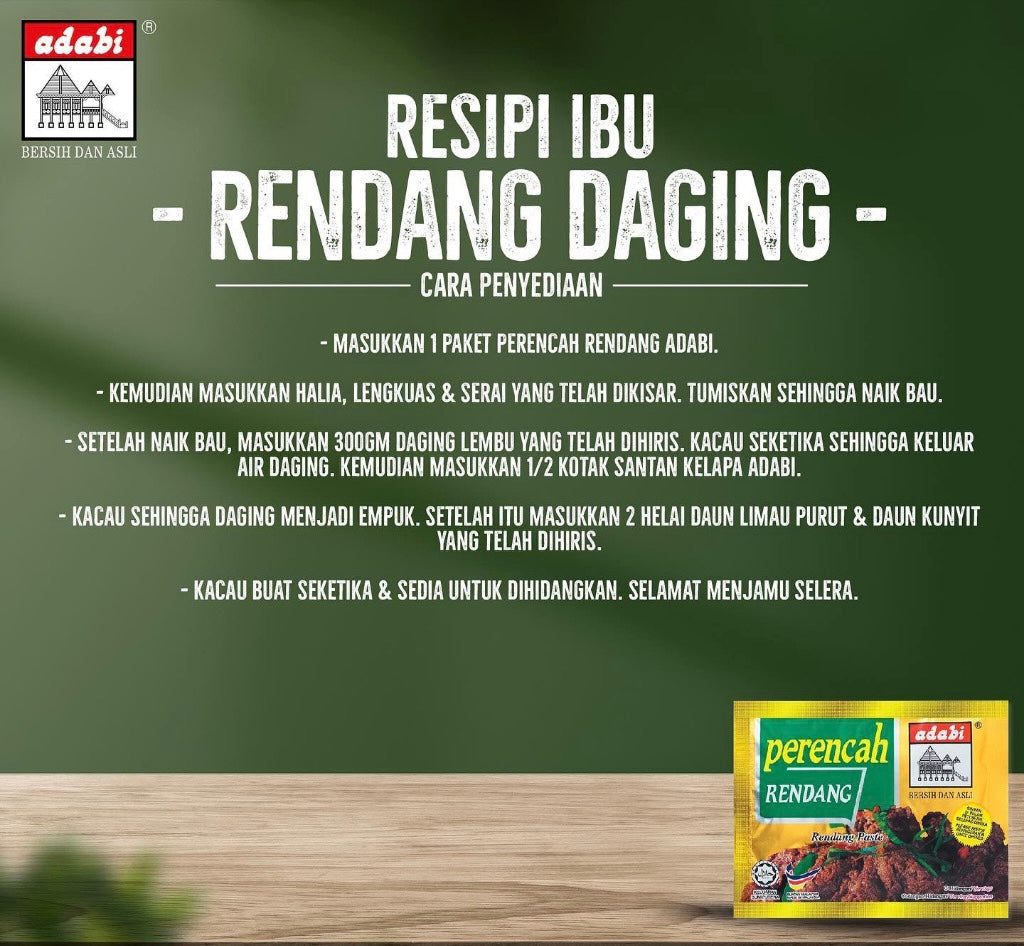 Adabi Malaysian Rendang Paste 130g