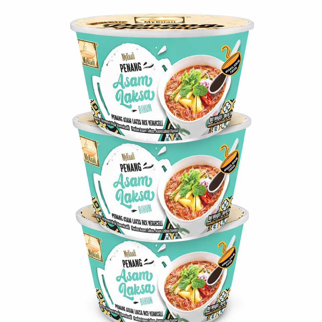 MyKuali Penang Asam Laksa Rice Vermicelli Cup Bowl 105g
