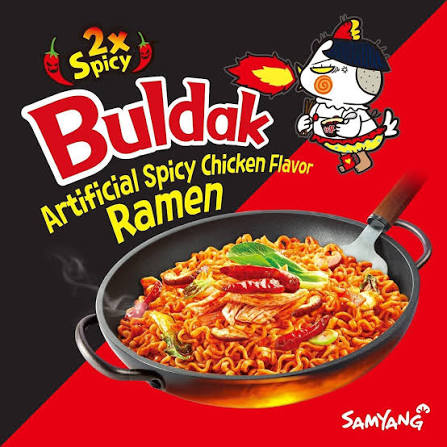Samyang Buldak 2X Spicy ramen packaging