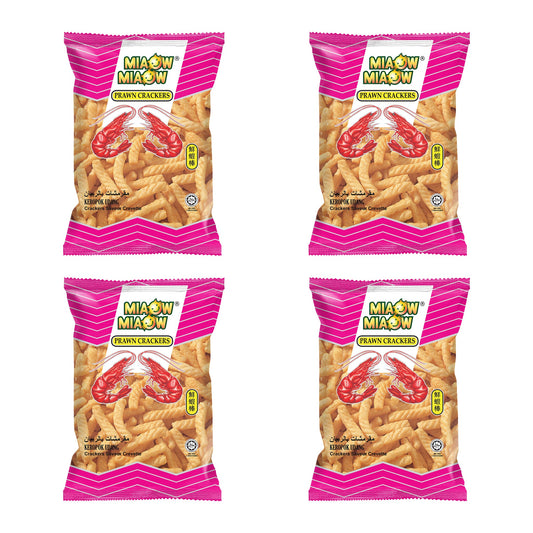 MIAOW MIAOW Snacks 50g – Prawn Cracker – 4 Packs