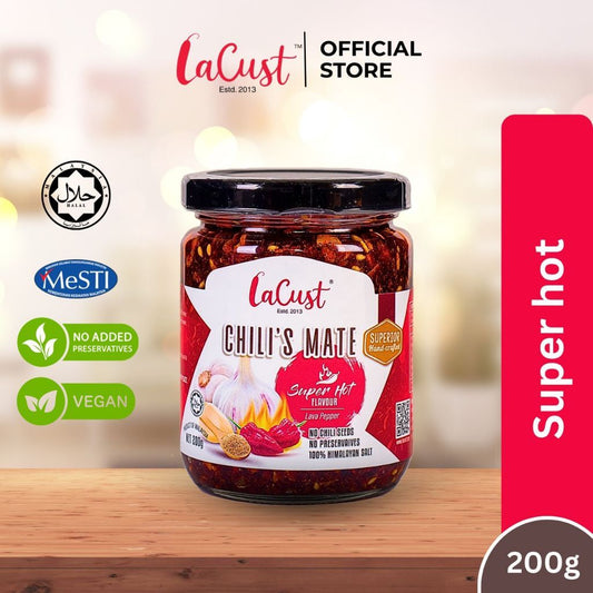 Lacrust Chilli Mate Chilli Oil Crispy Garlic With Chilli Pepper