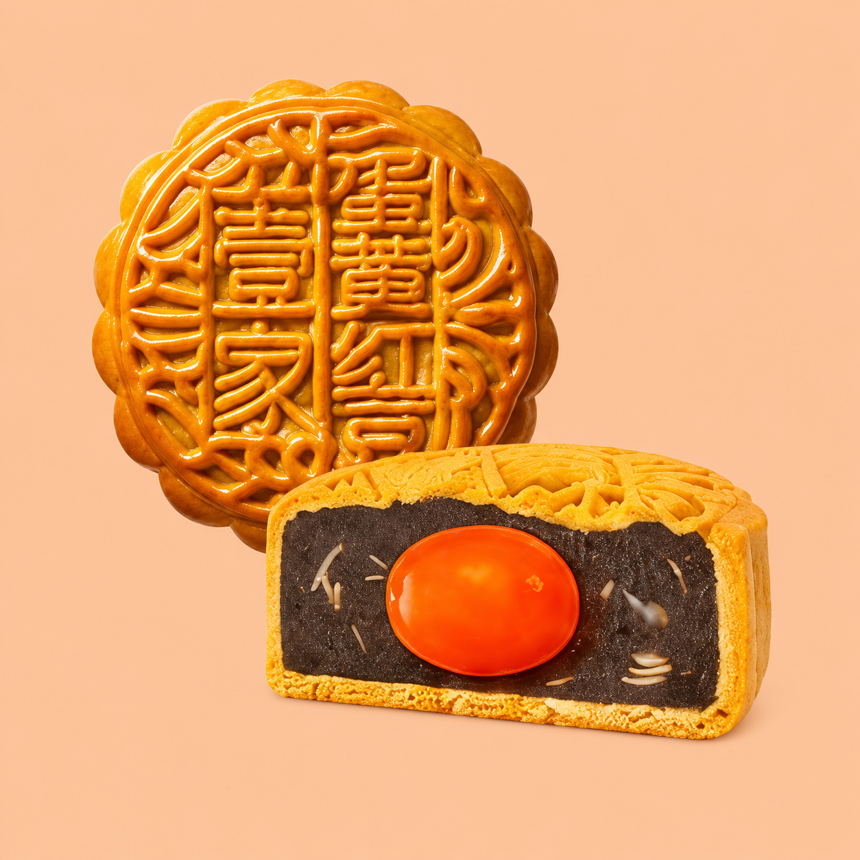 Yi Jia red bean yolk mooncake with salted egg yolk