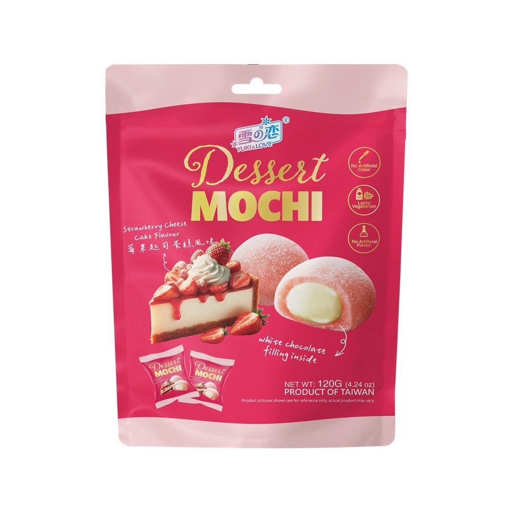 Yuki & Love Dessert Mochi 120g – Strawberry Cheesecake