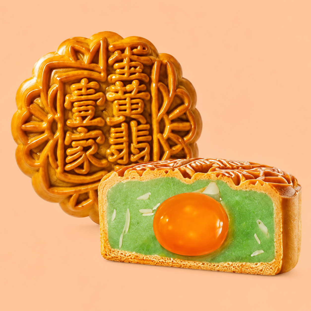 Yi Jia pandan yolk mooncake with salted egg yolk
