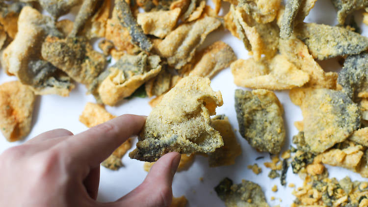 Traditional Salted Egg Fish Skin Snack