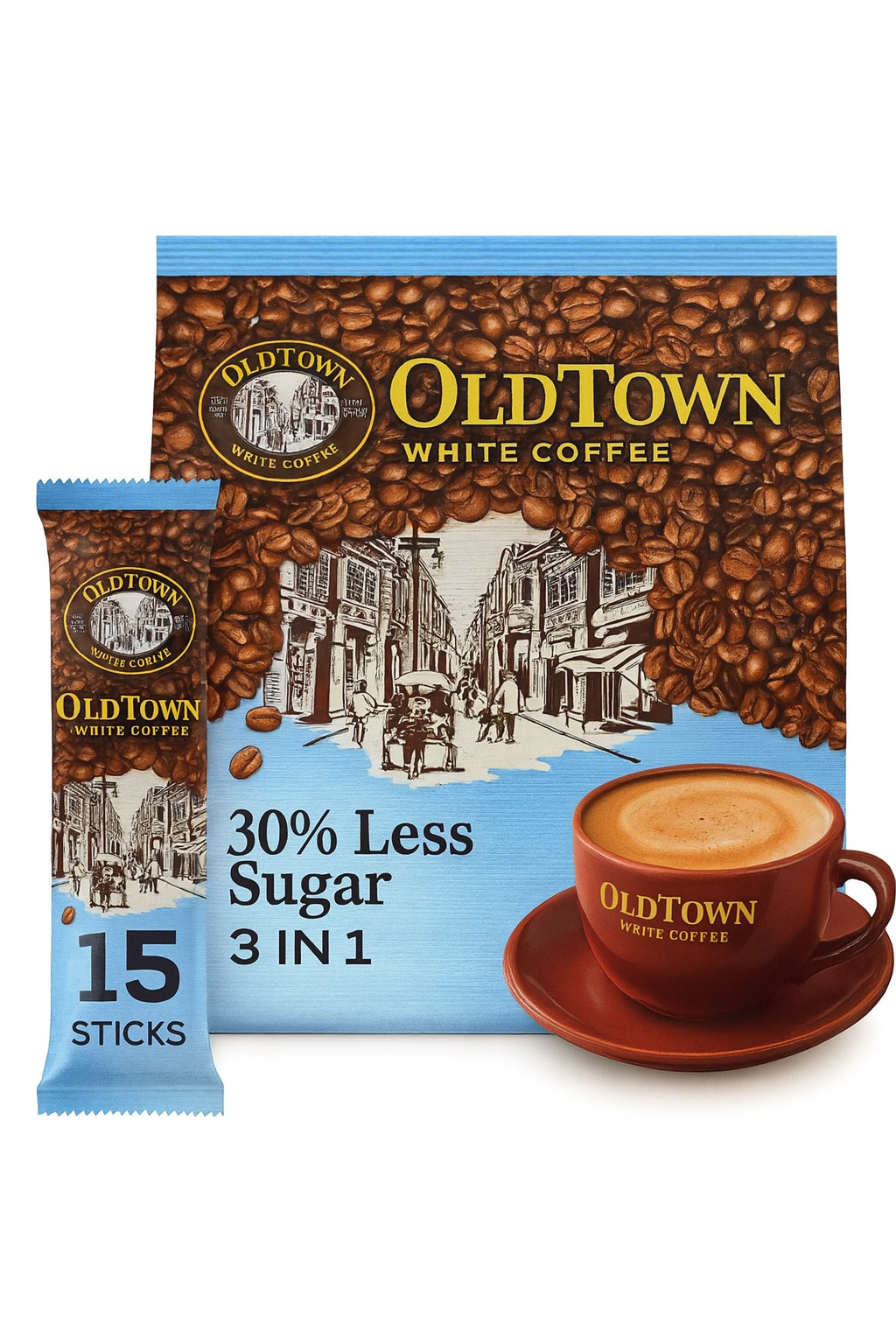 Old Town White Coffee Less Sugar