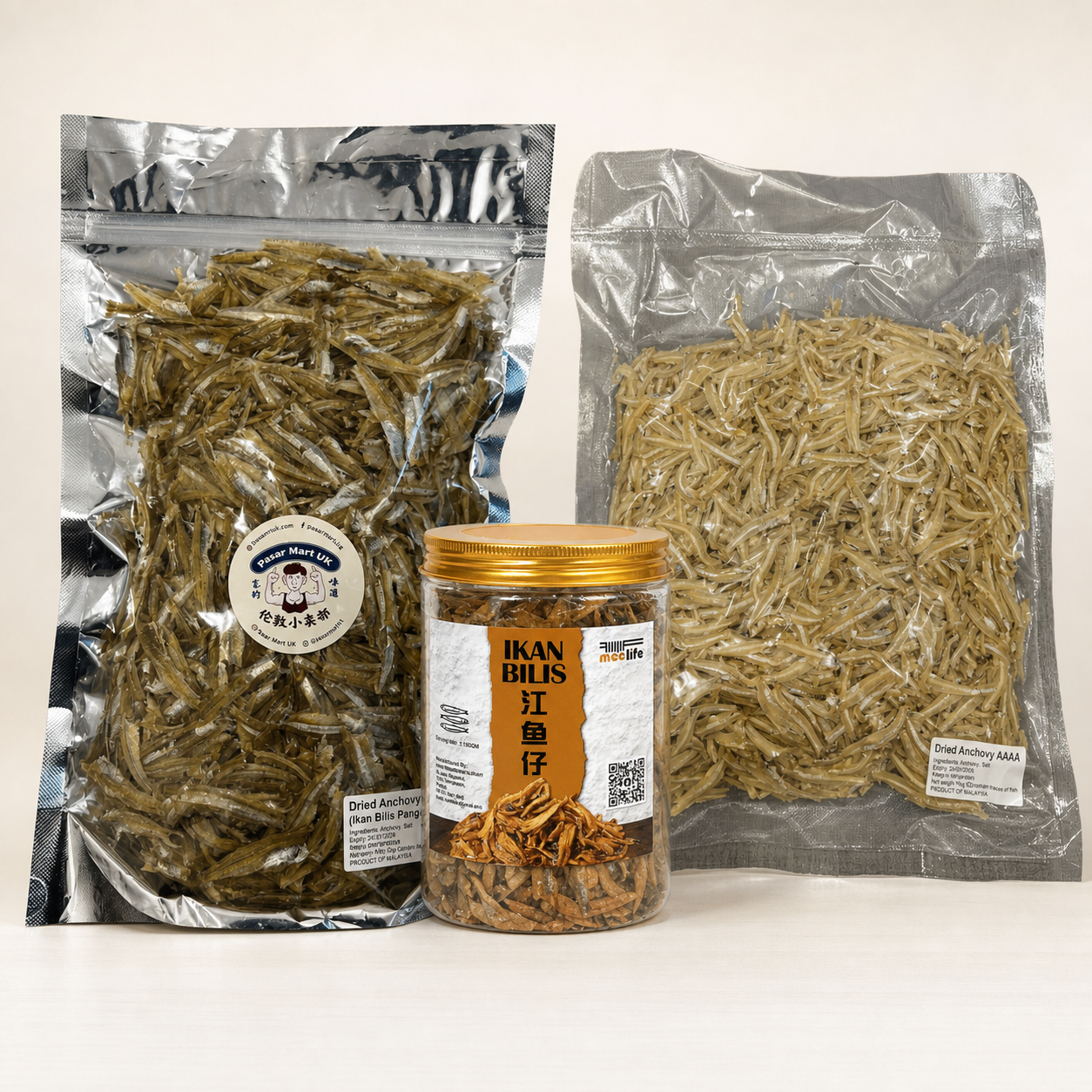 Pasar Mart UK Ikan Bilis Trio Bundle 650g