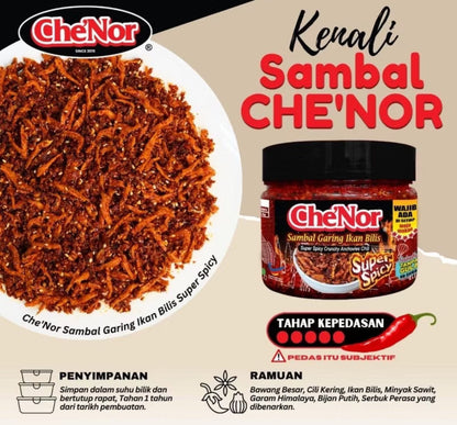 Che Nor Sambal Garing Ikan Bilis SUPER SPICY