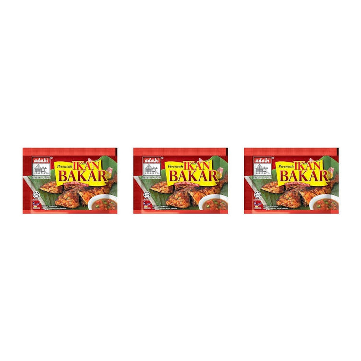Adabi Perencah Malaysian Cooking Paste – Ikan Bakar – 3 Packs