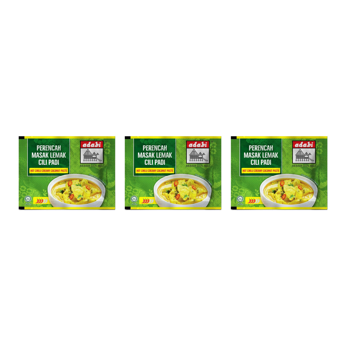 Adabi Perencah Malaysian Cooking Paste – Masak Lemak Cili Padi – 3 Packs