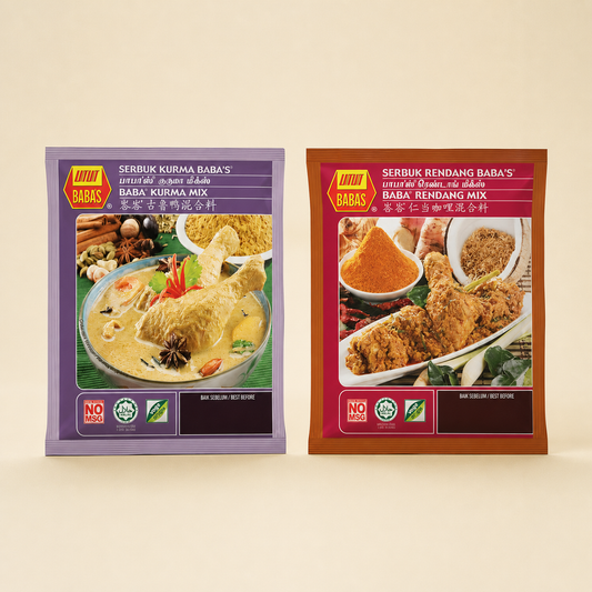 Babas Kurma Mix and Rendang Mix Duo Bundle