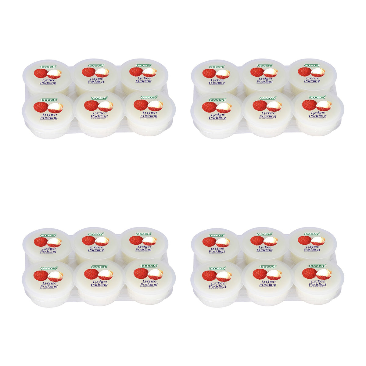 COCON Nata de Coco Pudding – Lychee – 4 Packs