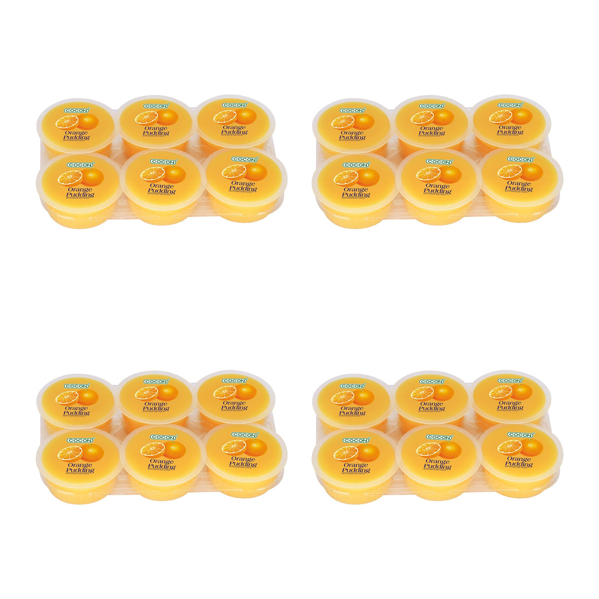COCON Nata de Coco Pudding – Orange – 4 Packs
