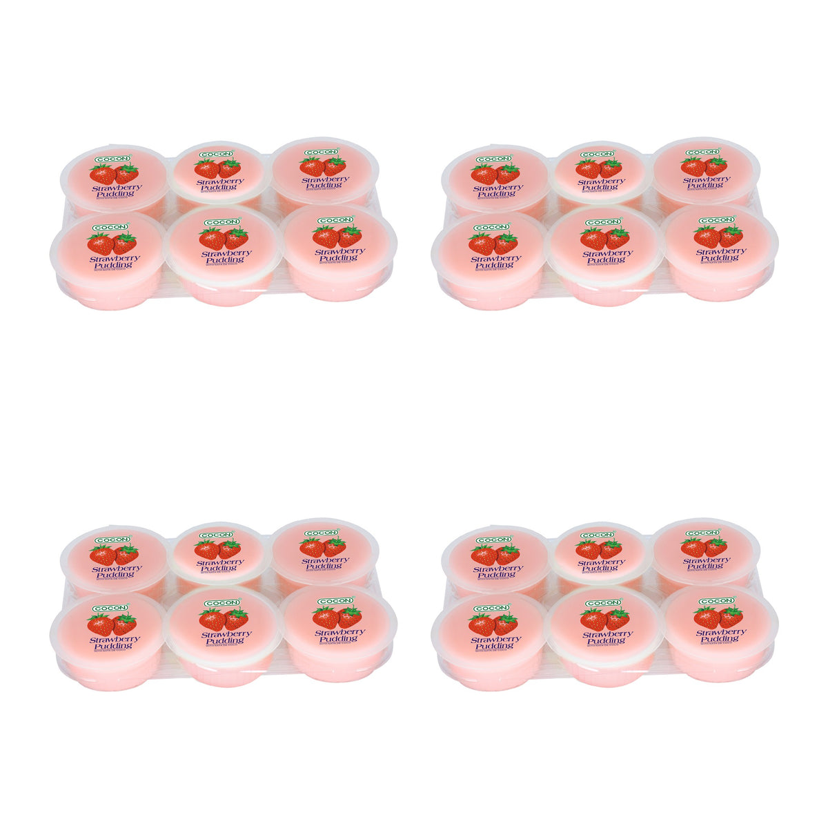 COCON Nata de Coco Pudding – Strawberry – 4 Packs