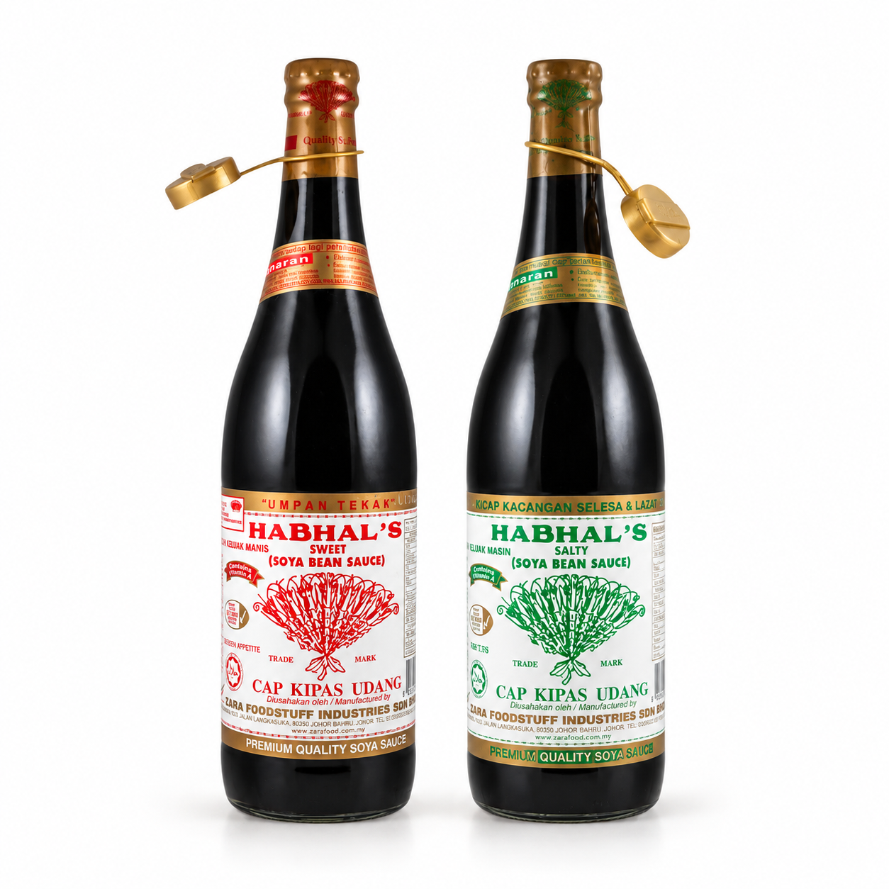 HABHAL'S Sweet and Salty Soy Sauce 645ml bundle