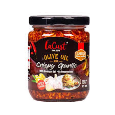 Lacust Premium Olive Oil With Spicy Crispy Garlic