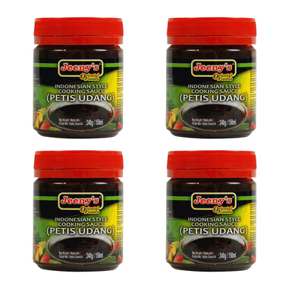 Jeeny's Indonesian Petis Udang Shrimp Paste 240g – 4 Packs
