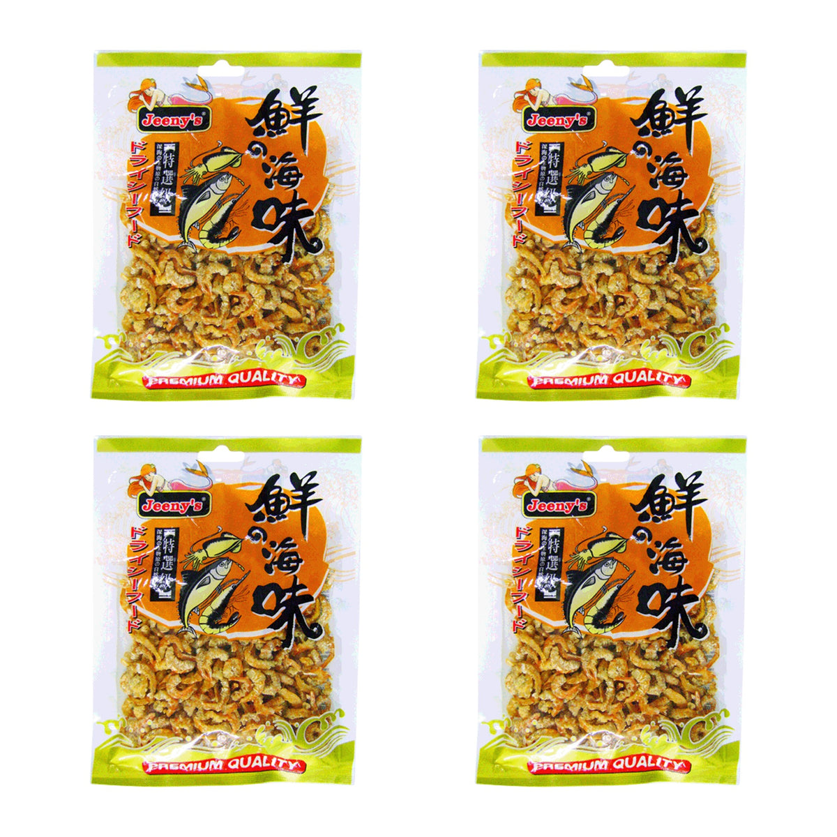 Jeeny's Dried Shrimp 100g – M size Shrimp – 4 Packs
