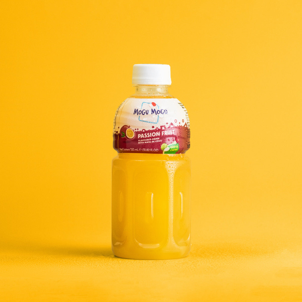Mogu Mogu Passion Fruit Flavoured Drink with Nata de Coco 320ml single retail unit