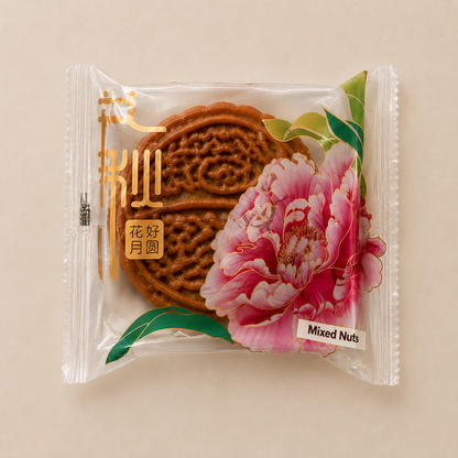 Homemade Malaysian mixed nuts mooncake in Mid-Autumn packaging
