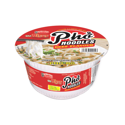Oh! Ricey Phở Bò Beef Flavour Instant Rice Noodle Bowl 71g single retail unit