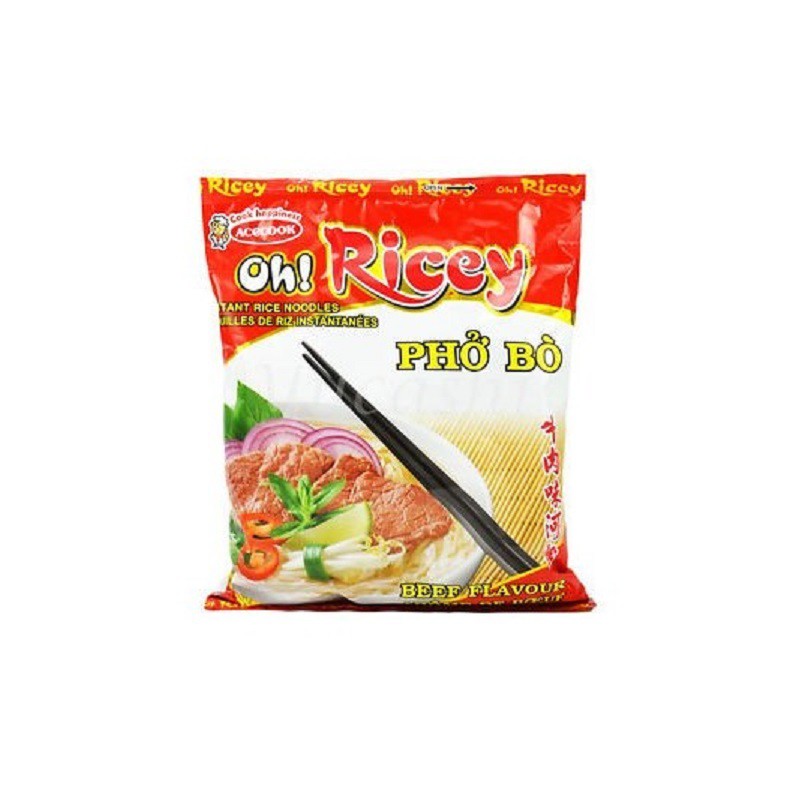 Oh! Ricey Phở Bò Beef Flavour Instant Rice Noodles 70g single retail unit