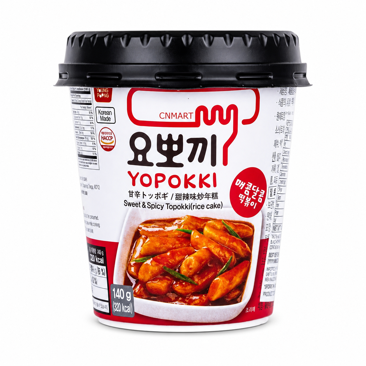 Yopokki Sweet & Spicy Topokki Cup 140g