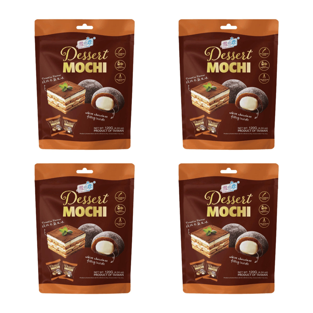 Yuki & Love Dessert Mochi 120g – Tiramisu – 4 Boxes